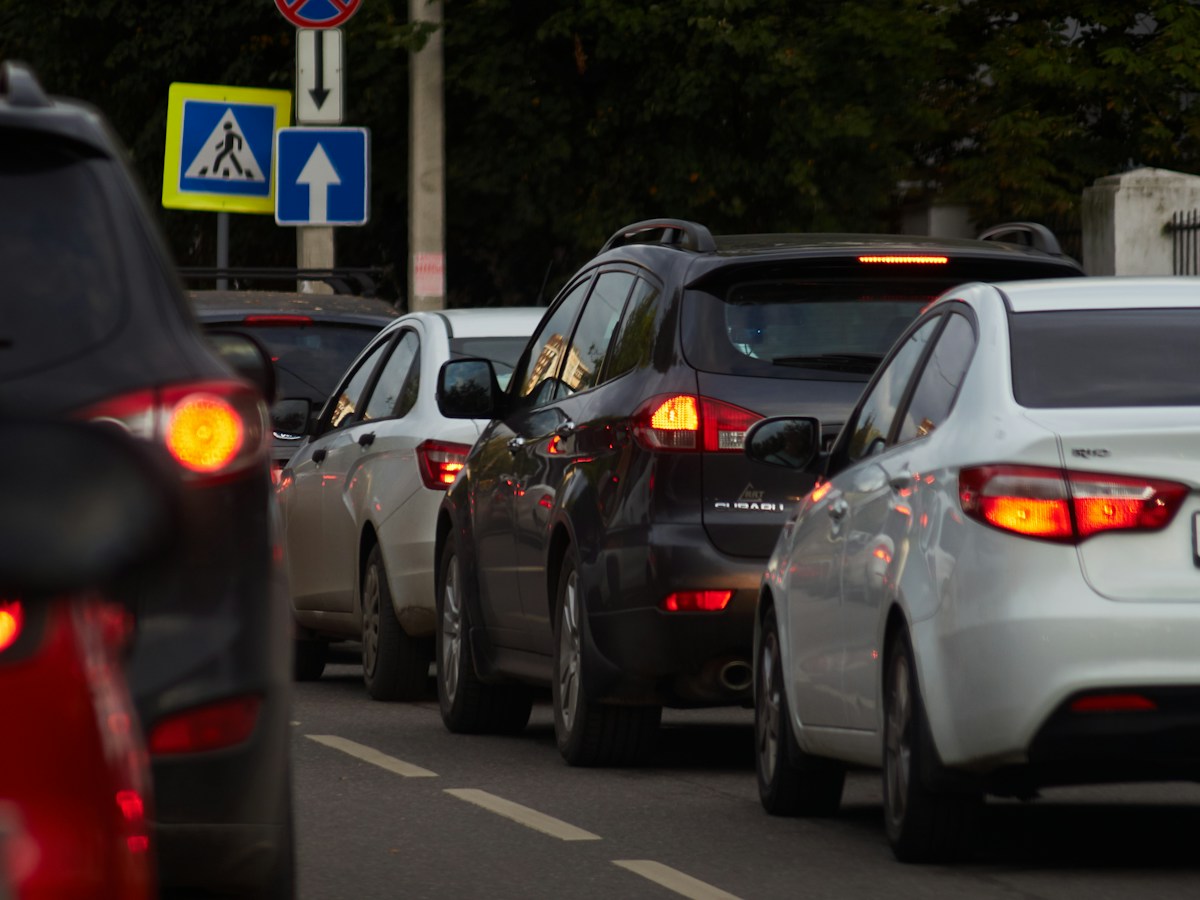 Traffic on a busy road